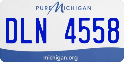 MI license plate DLN4558