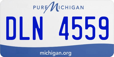 MI license plate DLN4559