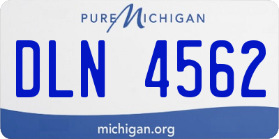 MI license plate DLN4562