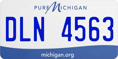 MI license plate DLN4563