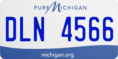 MI license plate DLN4566