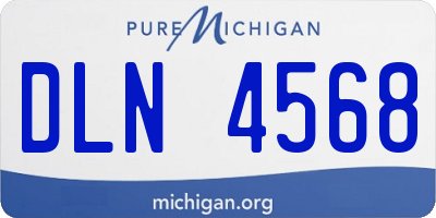 MI license plate DLN4568