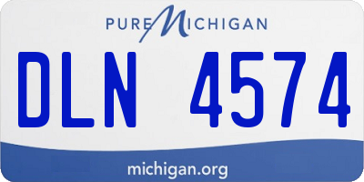 MI license plate DLN4574