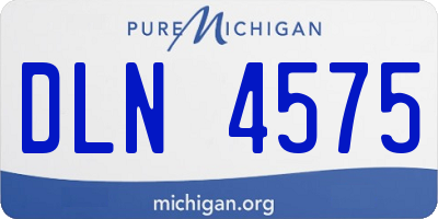 MI license plate DLN4575