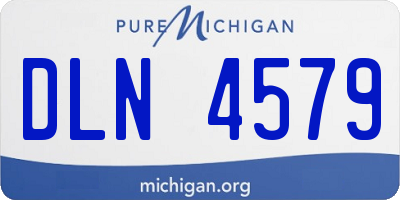 MI license plate DLN4579