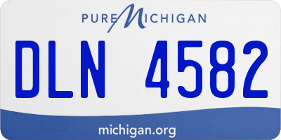 MI license plate DLN4582