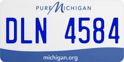 MI license plate DLN4584