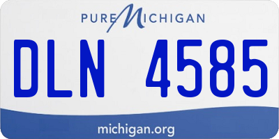 MI license plate DLN4585