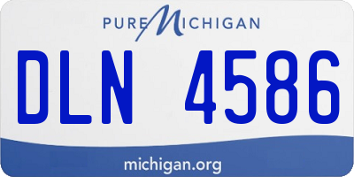 MI license plate DLN4586