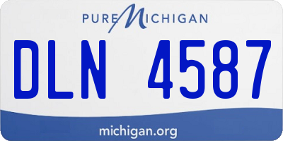 MI license plate DLN4587