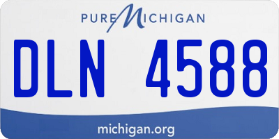 MI license plate DLN4588