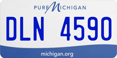 MI license plate DLN4590