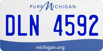 MI license plate DLN4592