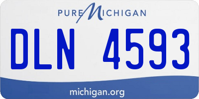 MI license plate DLN4593