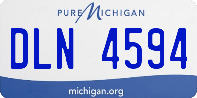 MI license plate DLN4594