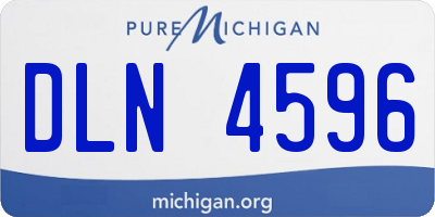 MI license plate DLN4596