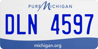 MI license plate DLN4597