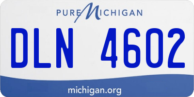 MI license plate DLN4602