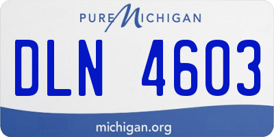 MI license plate DLN4603
