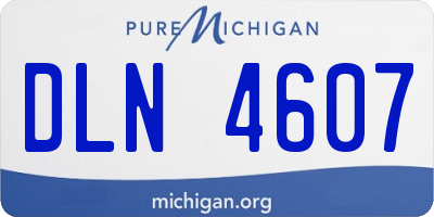 MI license plate DLN4607