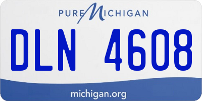 MI license plate DLN4608