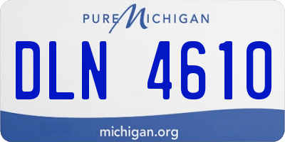 MI license plate DLN4610