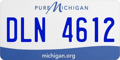 MI license plate DLN4612