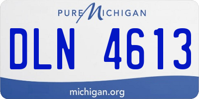 MI license plate DLN4613