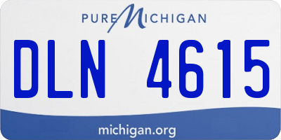 MI license plate DLN4615