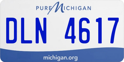 MI license plate DLN4617
