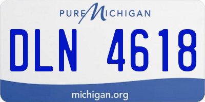 MI license plate DLN4618