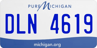 MI license plate DLN4619