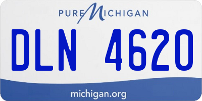 MI license plate DLN4620