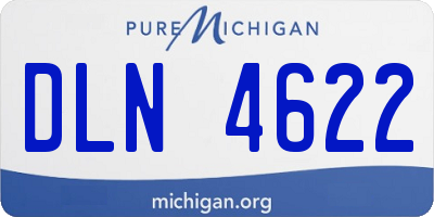 MI license plate DLN4622