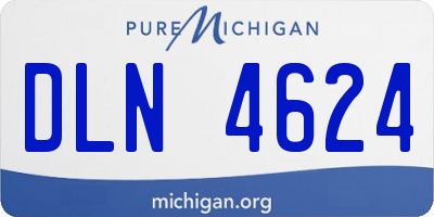 MI license plate DLN4624