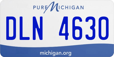 MI license plate DLN4630