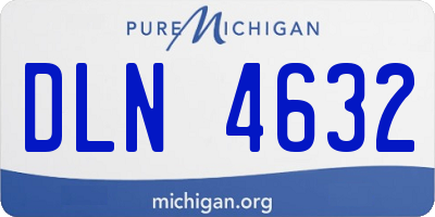 MI license plate DLN4632