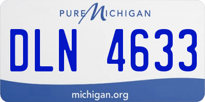 MI license plate DLN4633
