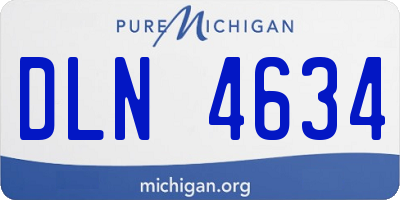 MI license plate DLN4634