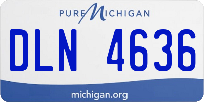 MI license plate DLN4636