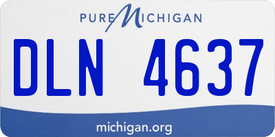 MI license plate DLN4637