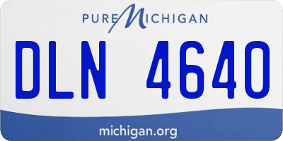 MI license plate DLN4640