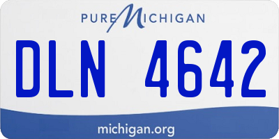 MI license plate DLN4642