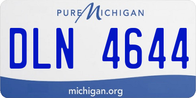 MI license plate DLN4644