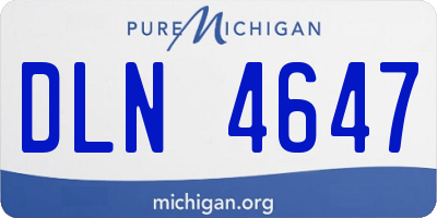 MI license plate DLN4647