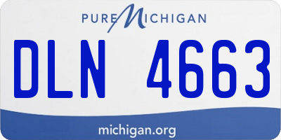 MI license plate DLN4663