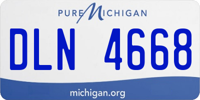 MI license plate DLN4668