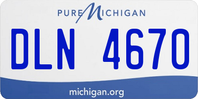 MI license plate DLN4670