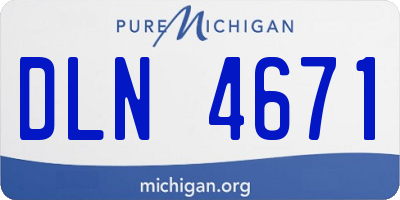 MI license plate DLN4671