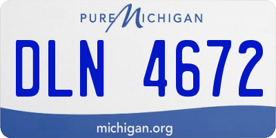 MI license plate DLN4672